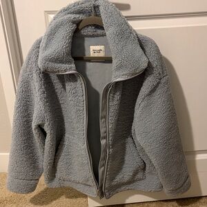 Abercrombie & Fitch Periwinkle Teddy Coat